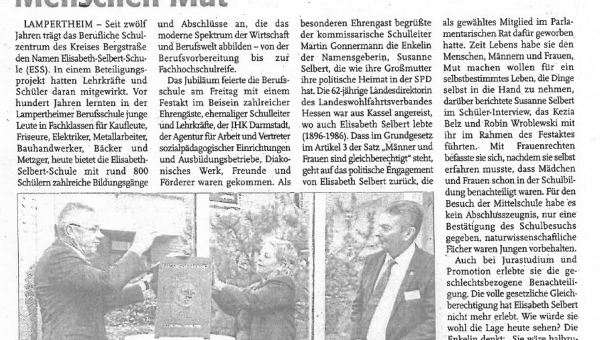 Artikel TIP Südhessen Mittwoch 18.10.2022 zur 100 Jahrfeier