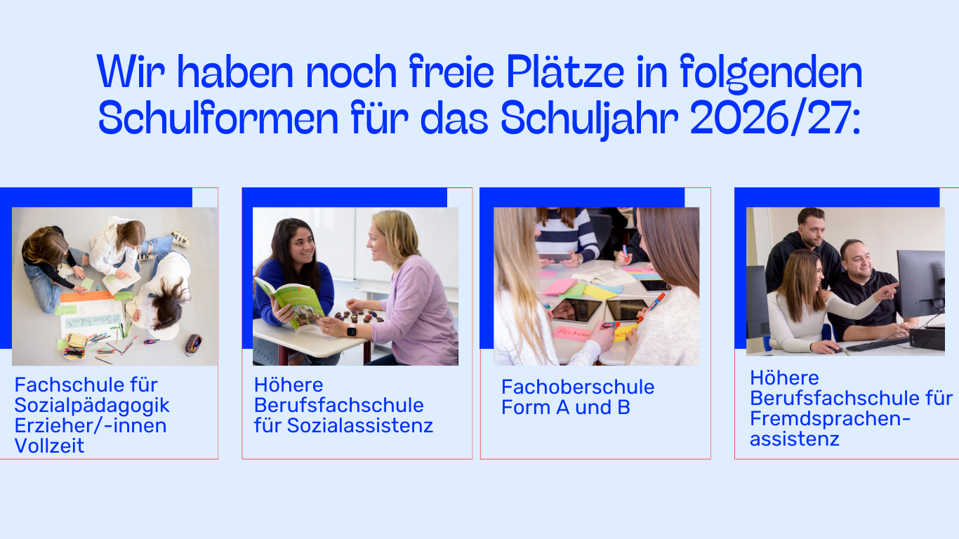 Fachschule für Sozialpädagogik Erzieher innen Vollzeit