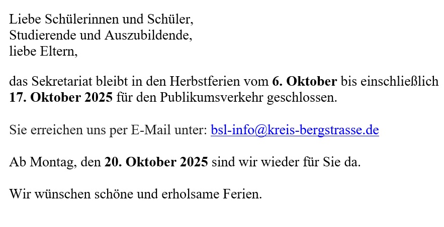 Herbstferien